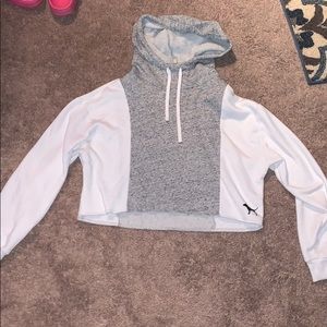 Pink cropped hoodie